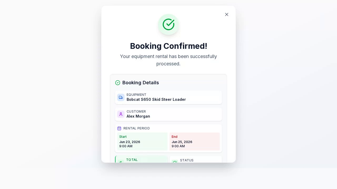 Instant confirmation once payment goes through.